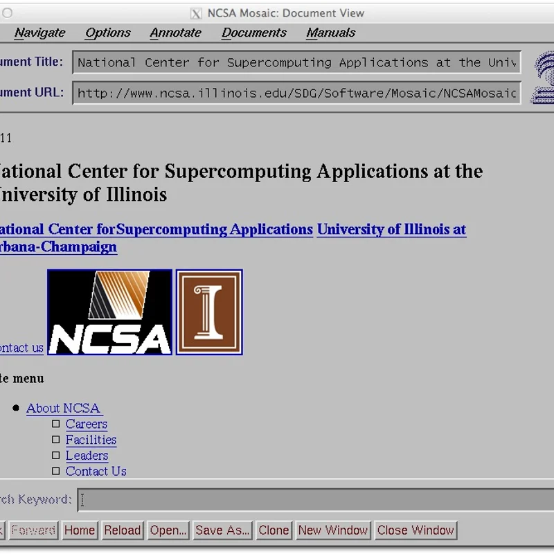 Release of Mosaic Web Browser