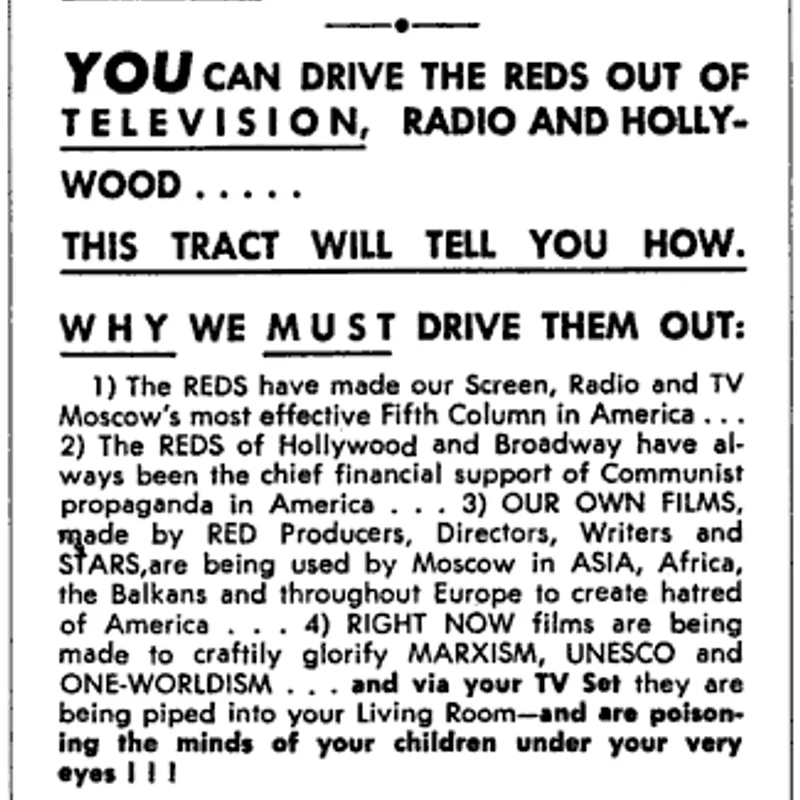 Hollywood Blacklist Agreement