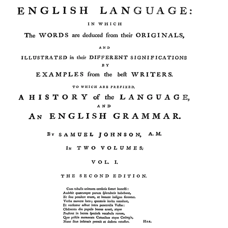 Publication of Johnson's Dictionary