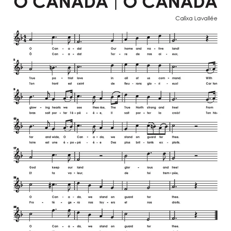 First Performance of O Canada